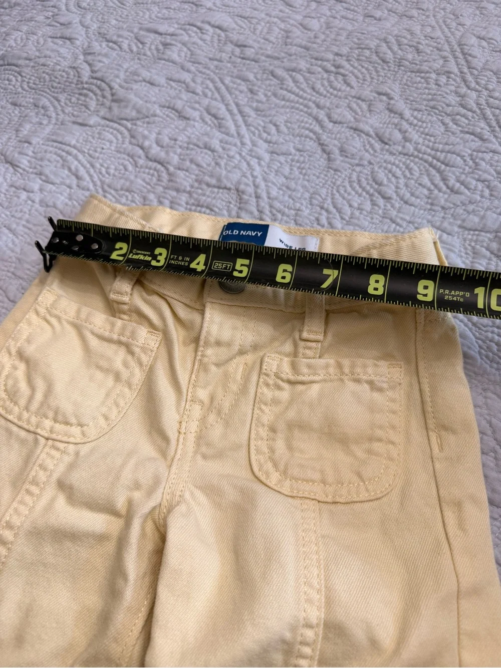 Old Navy Pale Yellow Wide Leg Jeans
